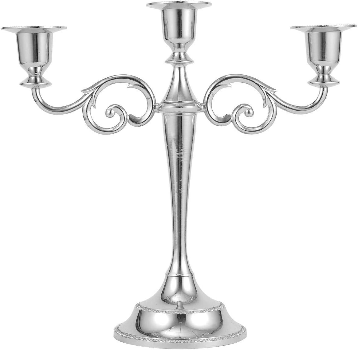 DynaLiving Metal Candelabra, 3 Candle Holders Classical