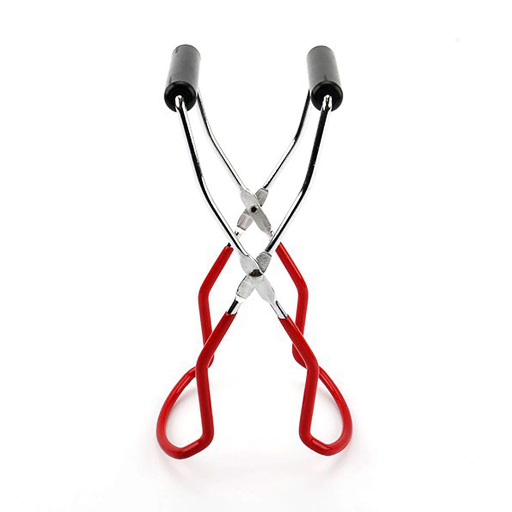 Stainless Steel Jar Lifter with Grip Handle for Hot Preserving Glasses - Anti-Scald Clip Bottle Lifter Kitchen Tools for Home, Restaurant, Hotel (1 Piece Red)