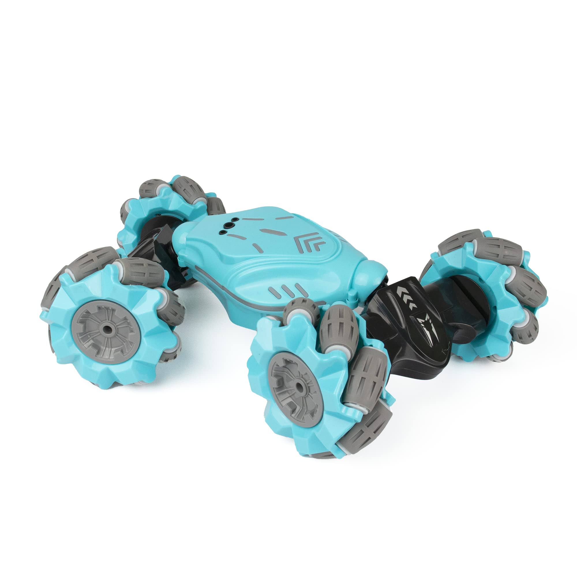 CMJ RC Cars Transformable Stunt Car 4WD 2.4GHz Double Sided Rotating Off Road Vehicle 360° Flip, Rechargeable Toy Cars for Boys & Girls Birthday (Blue)