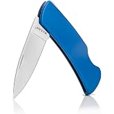 Maxam Stainless Steel Pocket Knife - Lightweight Folding Knife - 3-1/4" Blade with Safe Opening &ndash; 6 Inches When Open