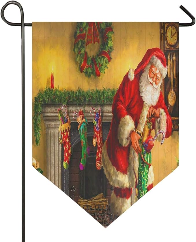 Oarencol - Calcetines navideños de Papá Noel para chimenea, diseño de