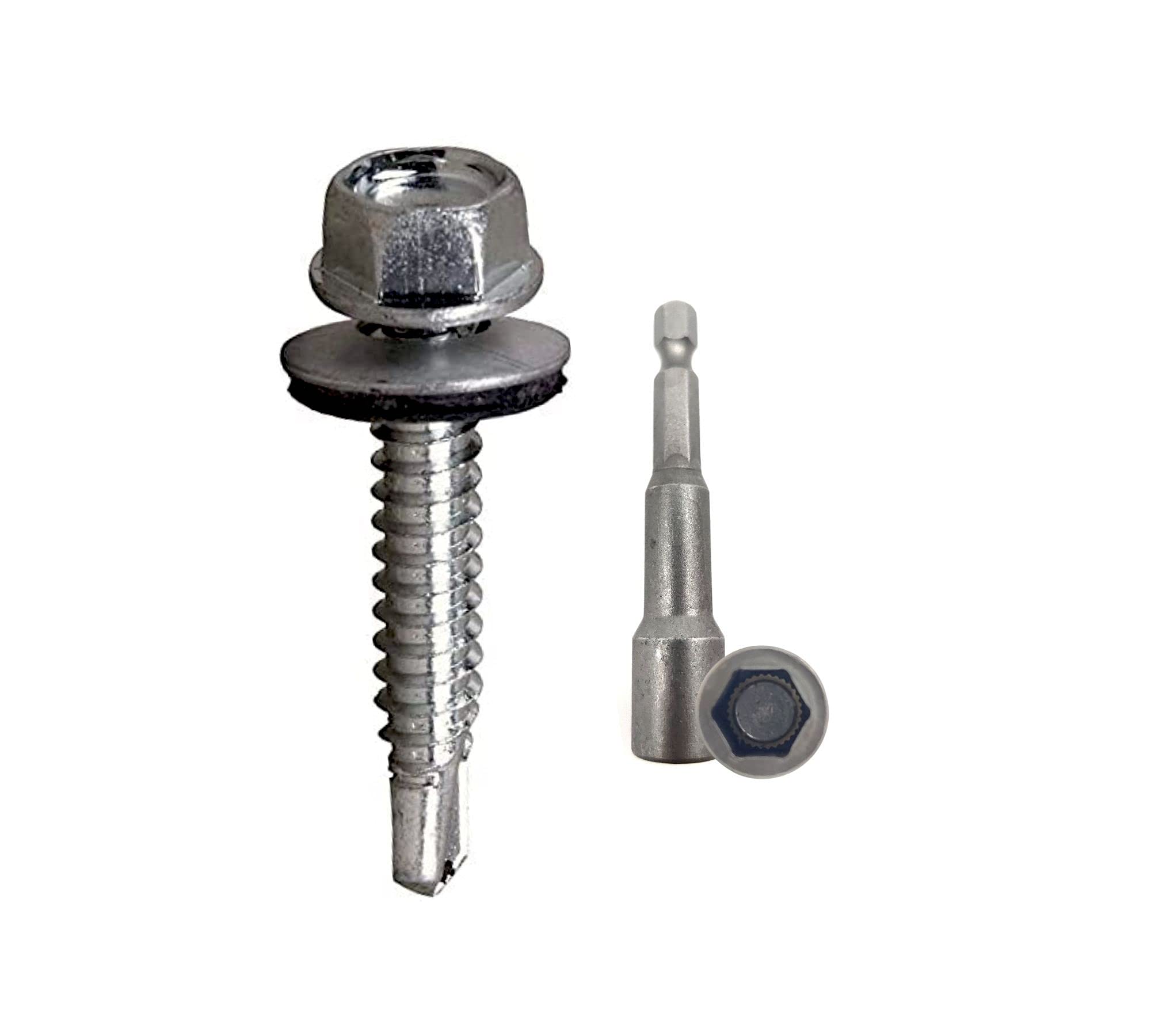 DOJA Industrial |SELF Tapping Screws Metal with Washer 5,5x22 (Pack 100) with Drill Glass M8 (Pack 1) — image 1