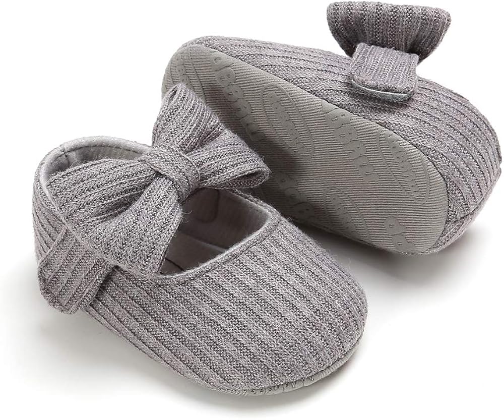  | Ohwawadi Infant Baby Boys Girls Slippers Cozy Fleece Booties Soft Bottom Warm Cartoon Socks Newborn Crib Shoes | Mary Jane