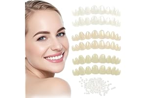 NRMRQZ Tooth Repair Kit，Temporary Natural Shade for Filling The Gap, Moldable Thermal Beads Replacement Kit Replace The Missing or Broken Tooth-6PCS-A004