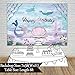 Allenjoy 7x5ft Under The Sea Mermaid Birthday Party Backdrop for Girls Photography Castle Whale Pearl Princess Birthday Photo Background Cake Table Decorations Banner