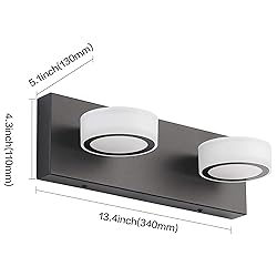 SOLFART LED Vanity Light White Round Acrylic 2