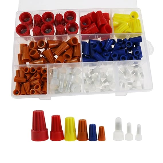 215 Pieces Electrical Wire Connection Screw Twist Connector Cap and