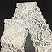 ELLAMAMA Elastic Lace Trim Soft Stretch DIY Craft Delicate Ribbon Vintage Flora Pattern 2-1/8 Inch Wide 10yds White for Wedding Decorations Headbands Garters Gift Wrapping Ribbon Tape