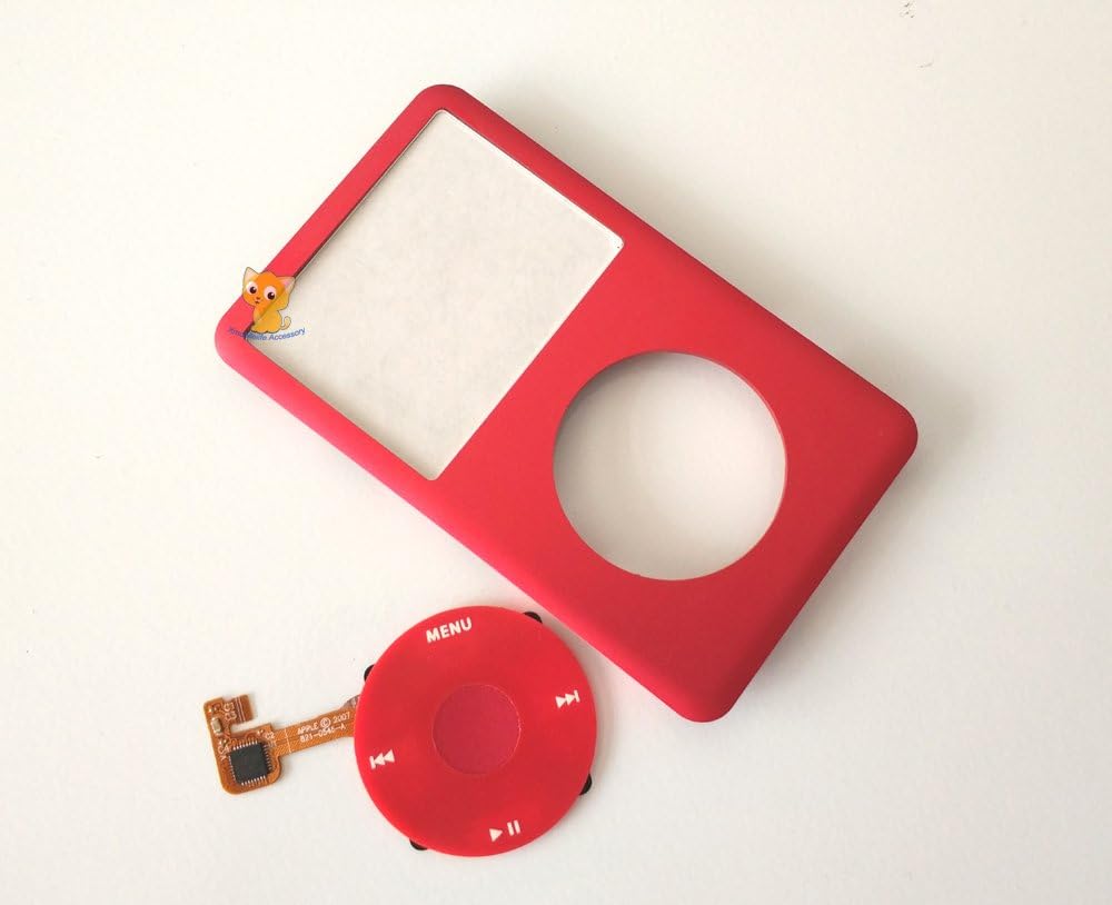 Red Color Front Faceplate Housing Case Cover Lens Clickwheel Central Button for iPod 6th 7th gen Classic 80GB 120GB 160GB