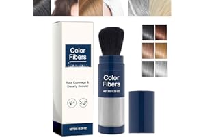 UTRUM Supersize Color Fibers with Refill Set, Colored Hair Thickener with Brush, Temporary Hair Color for Root with Hair Thickening Fibers for Women Men (Color : Gray)
