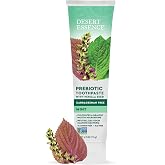 Desert Essence Prebiotic Mint Toothpaste, Fluoride Free, 6.25 oz | Inulin, chicory root and perilla seed support a balanced mouth microbiome and fresh breath