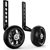 Empathech Training Wheels for 12-20'' Kids Bike, Heavy-Duty, Stable, Secure | High-Strength Steel, Anti-Tip Wide Wheels, Anti-Loosening Lock, Quick&amp;Easy Install, Bright Flash【Check Rear Axle Before Buy】