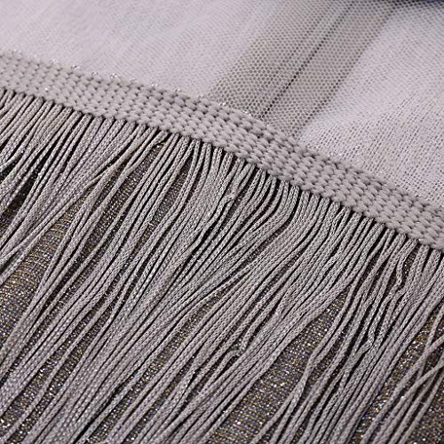 Aunimeifly Women Halter Sequin Tassel Long Dress Evening Formal Mermaid Gown Ladies Bodycon Prom Dresses(M,Silver)