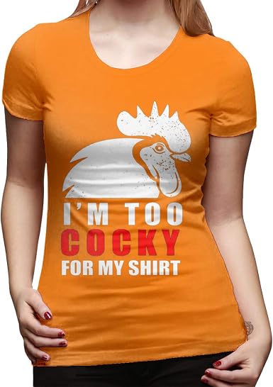 Xu Yishe Too Cocky For My Shirt Women S Basic Short Sleeve T Shirt Orange Amazon Co Uk Clothing I'm too cocky for my shirt i'm too cocky off two percs i'm too cocky i know my worth ohh, i'm too cocky i'm too cocky for my shirt i'm too cocky off… amazon uk