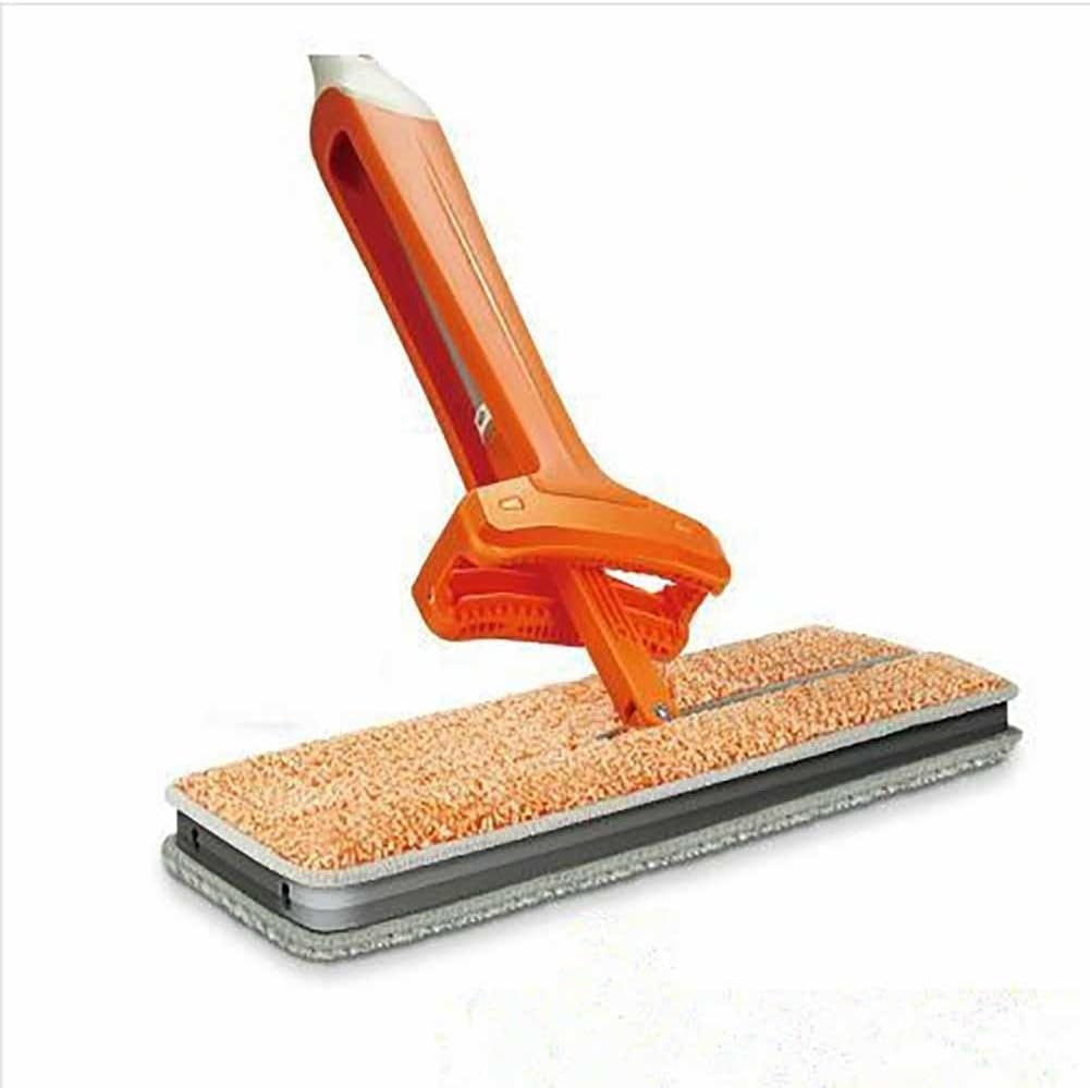 Double-sided hand-wash flat mop wooden floor tile lazy household rotation self-extrusion-free scrub mop, mop with six pieces of cloth