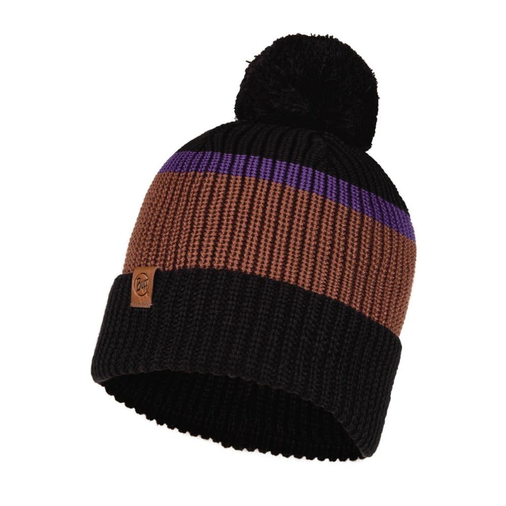 Buff Knitted Hat Elon Unisex One Size Black