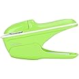 Stapleless Stapler, Paper Clinch ABS No Staple Stapling Machine Book Paper Staple Free Stapler Binding Hand Tool(Green)