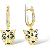 Santuzza Sterling Silver Hypoallergenic Panther Earrings for Women