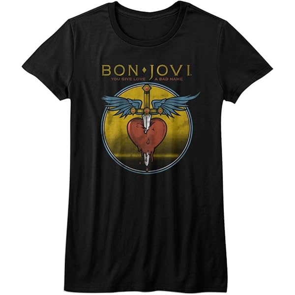 Amazon.com: Bon Jovi T-Shirt New Jersey Black Tee, Small