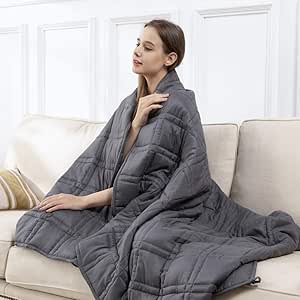Amazon.com: ACOMOPACK Weighted Blanket (60"x80" 20lbs, Grey) Heavy