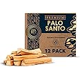 Palo Santo Smudging Sticks Premium (12 Pack) from Peru -100% Natural Incense, High Resin for Spiritual Cleansing-Substantially Hand-Picked Ethically Wild Harvested-Sustainable Packaging