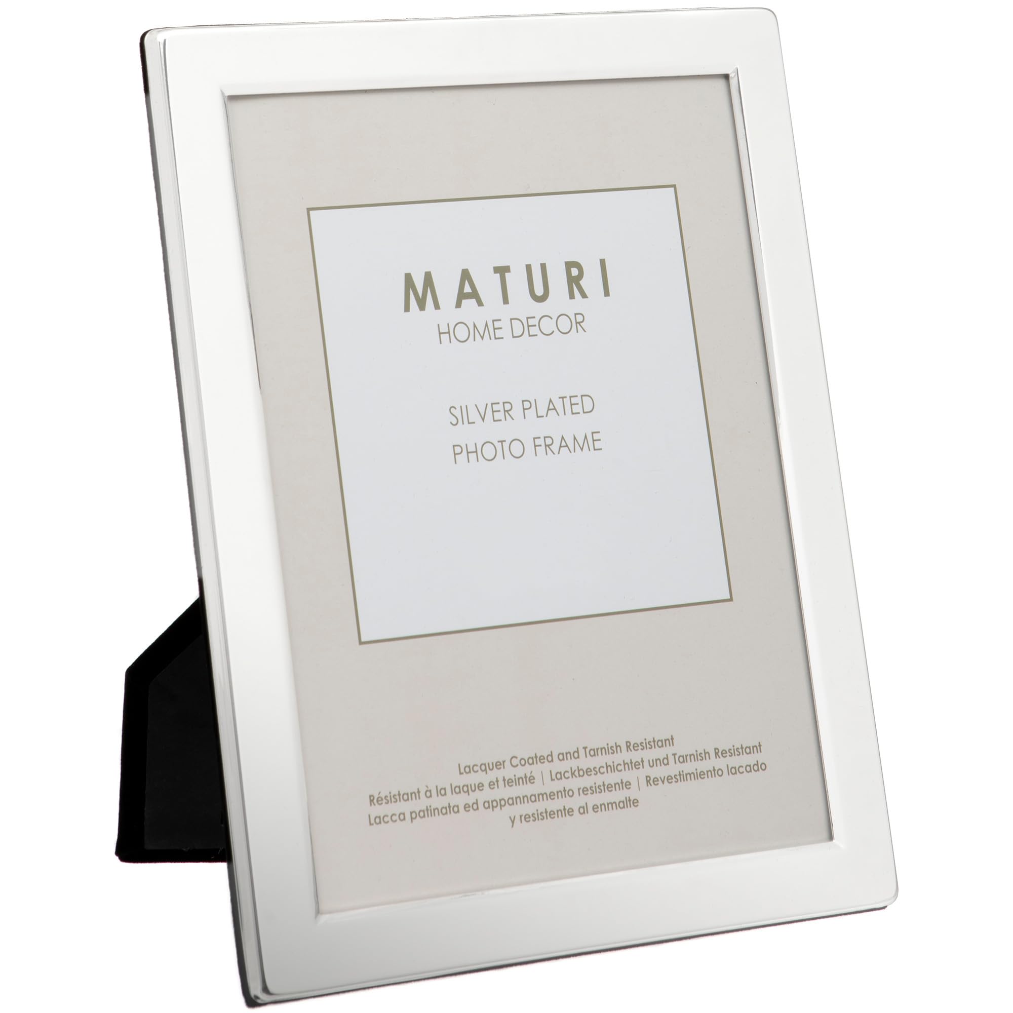Maturi Silver Plated Photo Frame - Flat Edge Finish