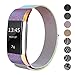 SWEES Milanese Loop Bands Compatible Fitbit Charge 2, Stainless Steel Metal Magnetic Closure Clasp Wristband Strap Replacement Fitbit Charge 2 Fitness Tracker Small Women,Black, Rose Gold, Silver
