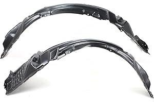 Evan Fischer Fender Liner Front, Driver and Passenger Side Compatible with 2008-2015 Mitsubishi Lancer Plastic Material, Set of 2, (2) Fender Liners - MI1249123, MI1248123