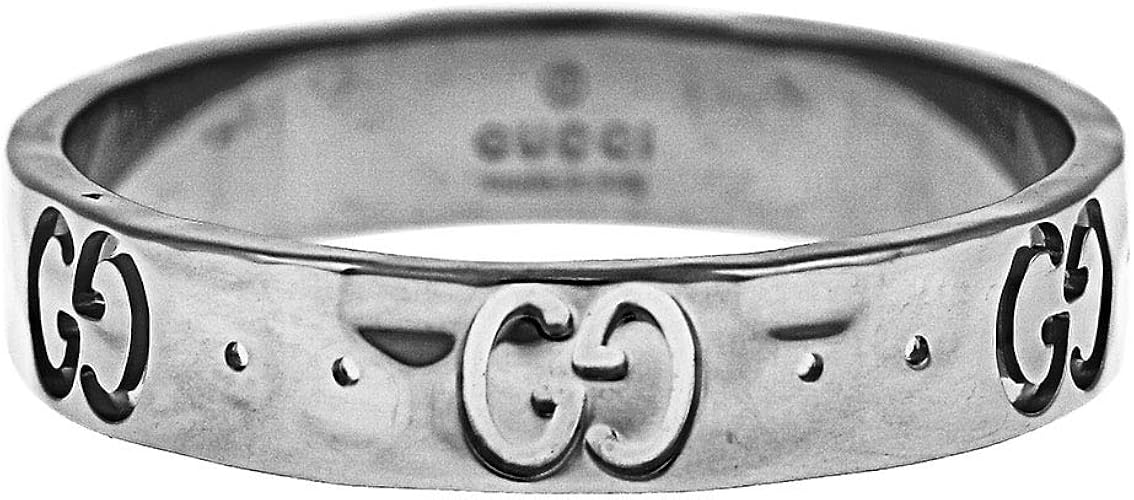 Amazon グッチ Gucci 指輪 リング メンズ レディース アクセサリー Ggアイコン ホワイトゴールド J8500 9000 8 並行輸入品 リング 通販