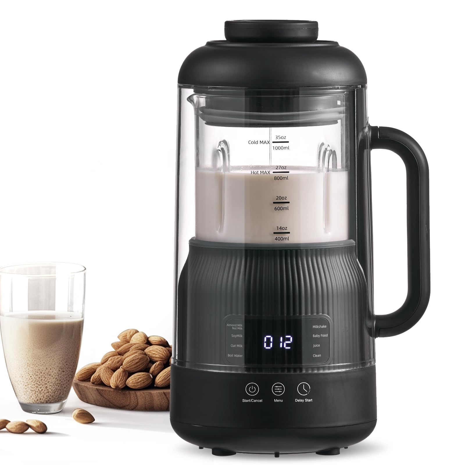 View 1 of ROPPLIFE 8 in 1 Nut Milk Maker Machine,35oz Automatic for Almond Milk,Oat Milk,Soy Milk,with Self-Cleaning,12H Delay Start,Quiet Blender for Plant-Based Milk
