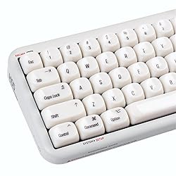 COOMICKEY 140 Keys White PBT Keycaps MOA Profile