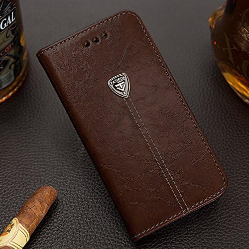 iphone 6 6S 7 7 Plus Fashion Leather Case with Credit Card Holder (iphone 7 Plus - Dark Brown)