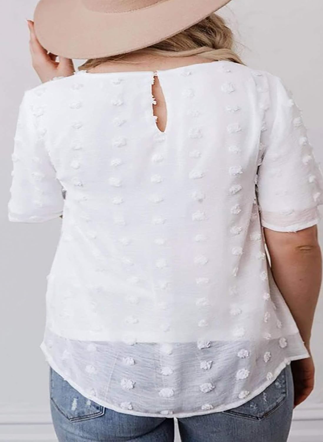 Happy Sailed Womens Plus Size V Neck Lace Crochet Tops Casual Loose Short Sleeve Flowy Tunic Blouses Shirts(1X-5X) at  Women’s Clothing store
