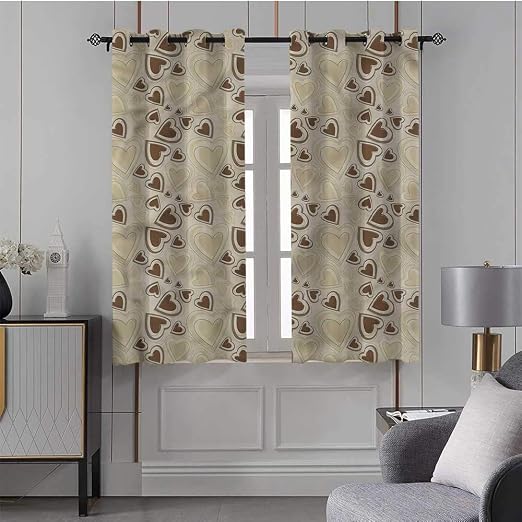 Amazon.com: DESPKON-HOME Curtains for Living Room Hearts,Grommet Top