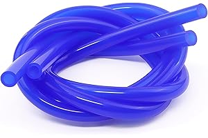 KELEPU Silicone Tube, 10ft Length Pure Food Grade Silicone Tubing, High Temp Flexible Hose for Home Brewing, Wine Making, Beer Line (Blue, 3/8" ID x 15/32" OD)