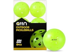 A11N SPORTS A11N S40 Outdoor Pickleball Balls- USA Pickleball Approved for Tournament Play, 3/6/12/50-Pack, Neon Green/Fuchsia/Tangerine