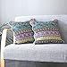NEWLAKE Striped Jacquard Style Cotton Throw Pillow Covers (2 Pieces, 18X18 Inch)