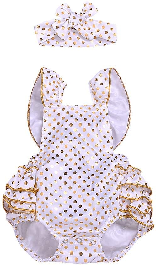 Toddler Girls Clothing Sets, Baby Girl Lace Ruffle Cotton Linen Lattice Bowknot Clothes Bodysuit Romper Jumpsuit Outfit Set Onesies Strap Sleeveless Summer Cute Bodysuits Children's Day