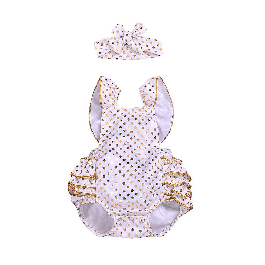 Toddler Girls Clothing Sets, Baby Girl Lace Ruffle Cotton Linen Lattice Bowknot Clothes Bodysuit Romper Jumpsuit Outfit Set Onesies Strap Sleeveless Summer Cute Bodysuits Children's Day