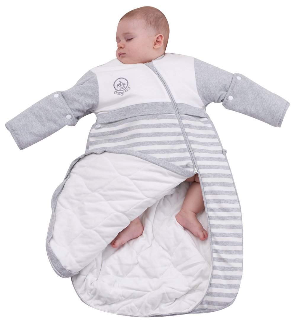 OuYun Baby Organic Sleeping Bag Detachable Sleeve