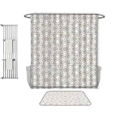 Amazon Com Qinyan Home Print Bathroom Rugs Shower Curtain
