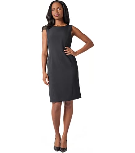 Amazon.com: Kasper Women's Sleeveless Jacquard Sheath Dress Black