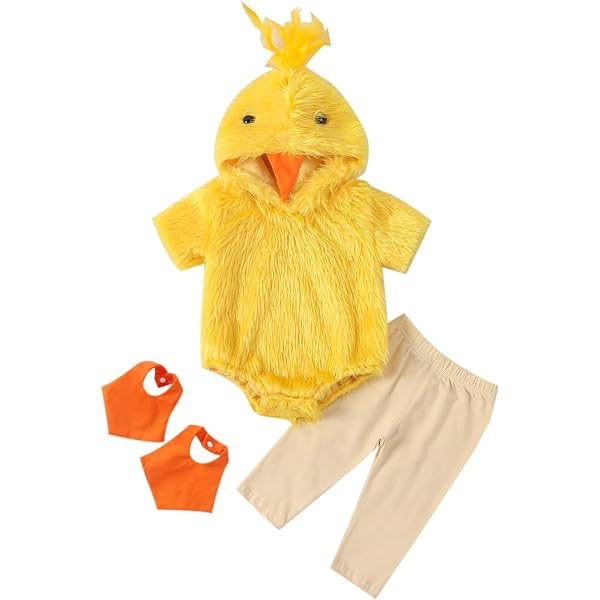 Costume Bébé Poussin - Combinaison Manches Longues En Flanelle, Pour Nouveau-nés, Enfants, Halloween Et Fêtes