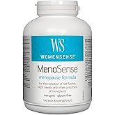 WomenSense MenoSense, HIGH POTENCY Menopause/Perimenopause Formula, 180 Veg Caps, Hot Flash Relief, Balance Hormone Levels, 8