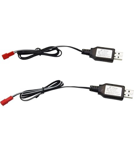 MOONZON 7.2V 2800mAh Rechargeable Batteries With USB Cables - 2 Pack For Huina RC Excavators, Trucks & Toys