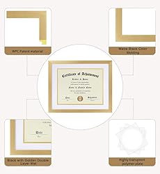 ELSKER&HOME 8.5 x 11 Certificate Frame - Classic
