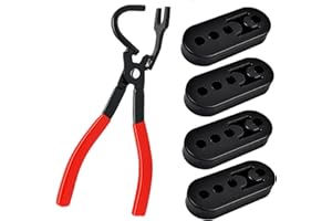CAROTUPY Universal Exhaust Hanger Removal Tool and 4 Holes Exhaust Hanger Rubber Kit, Universal Exhaust hanger Pliers For Muffler Hanger Removal (5pcs)