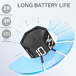 Rotating Pomodoro Timer 5, 25, 10 30,60 Mins Preset