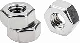 TERF M10 Hex Nut 10mm Zinc Plated Steel Hexagon Full Nut Pack 25 view 3