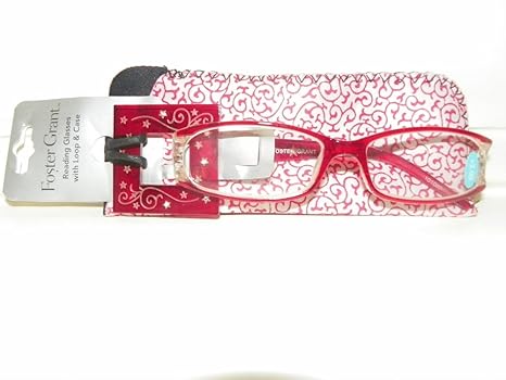 foster grant reading glasses with case